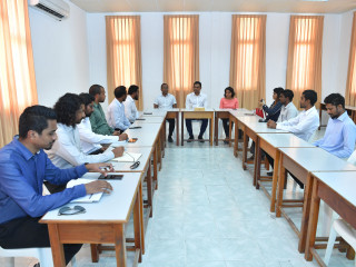 The VP is in Dhiggaru island with a number of government officials including from Heritage Ministry.