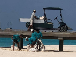Royal Island Resort illegally extracted sand from B. Dhigufaru island to use at their resort