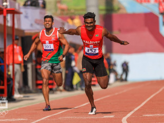 Maldives\' fastest sprinter bags bronze in 200-meter dash
