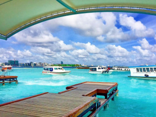 Velana airport\'s jetty area