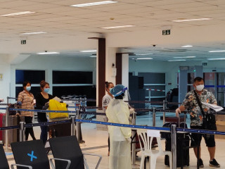 The thai nationals at Velana International Airport for repatriation