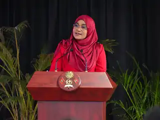 First Lady Sajidha Mohamed.