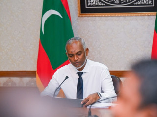 President Dr. Mohamed Muizzu at a cabinet meeting