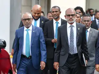 Members of the pro-government party, PNC, in the 20th People's Majlis.