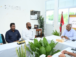 The president met Island Council and WDC members of L. Maabaidhoo Island on Friday
