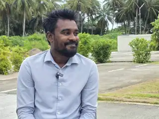 Ali Ibrahim, President of the HDh. Hanimaadhoo Island Council, speaking during RaajjeTV’s "Fashaairu" program.