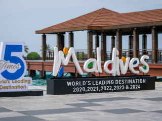 A photo spot for tourists at Velana International Airport (VIA)