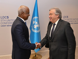 President Ibrahim Mohamed Solih and United Nations Secretary-General, António Guterres