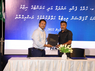 Ceremony held to officially hand over the utility service provision of K. Huraa to Fenaka Corporation.