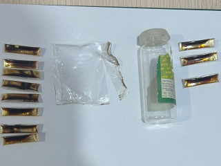 The drugs confiscated in the raid