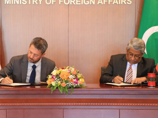 The signing ceremony was held at the Ministry of Foreign Affairs.