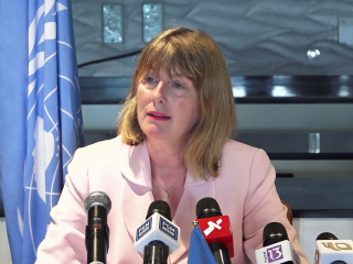 UN Special Rapporteur on the promotion and protection of human rights and fundamental freedoms while countering terrorism, Fionnuala Ní Aoláin gives briefing to Maldivian media 