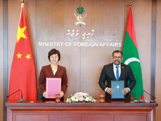 The Maldivian government received the donation of 1,500 tonnes of mineral water on Thursday