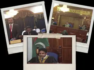 ރެފަރެންޑަމް ހުއްޓުވައިދިނުމަށް އެދުނު މައްސަލަގަ ބުރާސްފަތި ދުވަހު ސްޕްރީމް ކޯޓުގައި ކުރިޔަށް ގެންދިޔަ ޝަރީއަތުގެ މަޖިލީހުގެ ތެރެއިން 