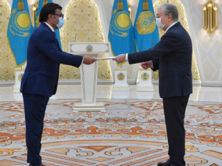 Maldives Non-Resident Ambassador to Kazakhstan presents credentials to President of Kazakhstan