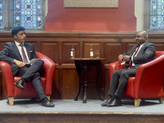 Minister Shahid also addressed the youth at the Oxford Union Society on the future of multilateralism