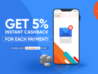 ދިރާގު ޕޭ ކަސްޓަމަރުންނަށް 5 އިންސައްތަ ކޭޝްބެކްގެ ގޮތުގައި!