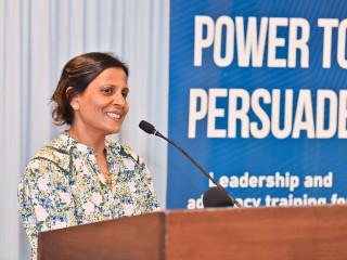 The first lady attended the ceremony on Tuesday.