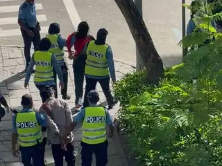 Four young men have been taken into custody following a disturbance in Hulhumalé while allegedly under the influence of intoxicants.