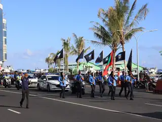 Friendly marches held in Male' and the atolls to commemorate Police Service Day.