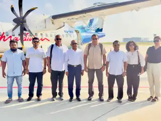 MDP President travels to Haa Alif Atoll for local council election campaign