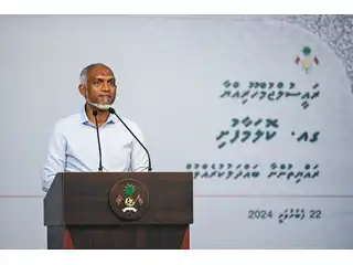 President Muizzu meets with the residents of GA. Kolamaafushi.