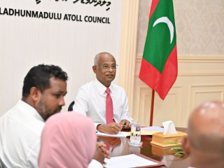 The President meets with Sh. Funadhoo Island Council and WDC members