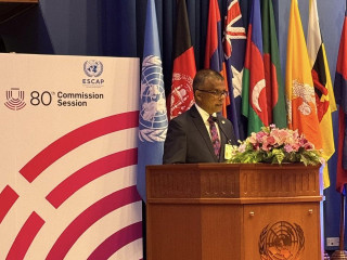 Dr. Hussain Niyaaz led the Maldives delegation at the 80th Session of ESCAP