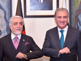 އަފްޢާނިސްތާންގެ އިސް އޮފިޝަލު އަބްދުﷲ އަބްދުﷲ އަދި ޕާކިސްތާނުގެ ހާރިޖީ ވަޒީރު ޝާހް މަހްމޫދް ގުރައިޝީ