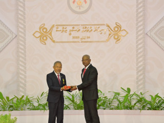 President Solih has awarded the ODRDD to Dr. Mustafa Lutfi, Special Advisor on Social Policy at the President’s Office