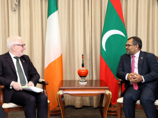 Newly appointed Ambassador of Ireland to the Maldives with FM Zameer