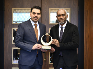 President of Turks Abroad and Related Communities of the Republic of Türkiye Abdullah Eren paid a courtesy call on President Muizzu on Monday