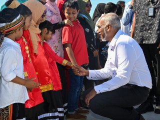 The President departs on three-day visit to Kolhumadulu Atoll