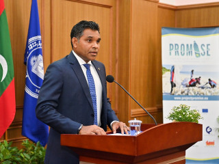 Vice President Faisal Naseem, speaking at the first PROMISE Policy Round Table Meeting