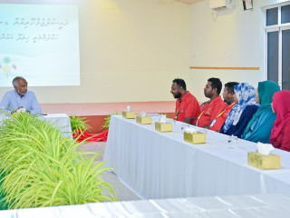The president met Island Council and WDC members of L. Hithadhoo Island on Friday