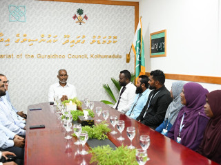 The president met Madifushi council members and WDC members on Tuesday