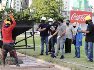 ދުވާ ޓްރެކުގެ ކޮންކްރީޓްގެ މަސައްކަތް މަޙްލޫފާއި، ތޮލާލްގެ އިތުރުން ސާއިދު ފައްޓަވައިދެއްވަނީ