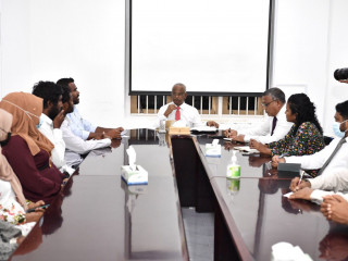 President Solih met the Maafushi Council and WDC on Tuesday