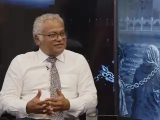 Ali Niyaz, the former Member of Parliament for the Hulhumalé constituency and Chairperson of the 19th People’s Majlis Decentralization Committee, speaks during RaajjeTV’s special Independence Day coverage.