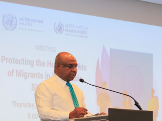 FM Shahid speaking at the Regional Meeting on the Protection of Migrants in Vulnerable Situations, held on Thursday
