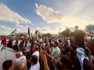The rally was held at the Maafannu Stadium