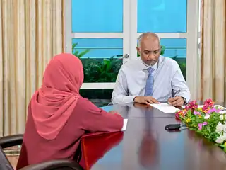 President Muizzu is meeting with the public as part of the government's newly launched "Rayyithunge Adu" series.