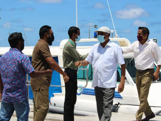 Minister of Health traveled to Meemu Atoll with a number of senior Health Ministry officials on Saturday