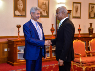 The Indian External Affairs Minister is also scheduled to pay a courtesy call on President Ibrahim Mohamed Solih.