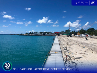 GDh. Gahdhoo harbor development project reaches 57 percent progress