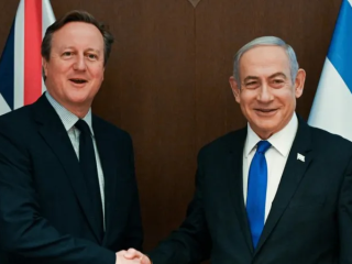 އިސްރާއިލް ގެ ބޮޑުވަޒީރު ނަތަންޔާހޫ އަދި އިގިރޭސި ފޮރިން ސެކްރެޓަރީ  ލޯޑް ކެމަރަން