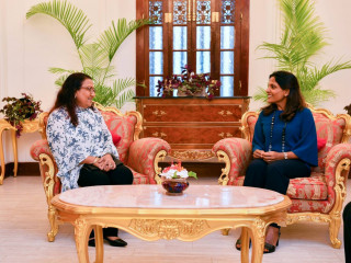 Spouse of PGA of the 76th session of UNGA pays courtesy call on First Lady