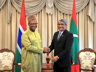 The newly appointed Non-Resident High Commissioner of the Gambia to Maldives called on Minister of State for Foreign Affairs Khaleel on Monday