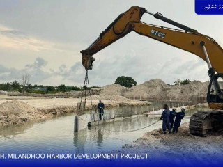 The Sh. Milandhoo harbor development project is progressing well