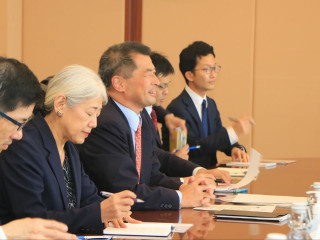 Director General Arima Yutaka paid a courtesy call on Khaleel, on Wednesday